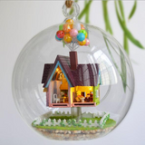 Promotion diy glass ball wooden doll houses miniature dollhouse With Funitures Mini Casa Model Building kit Gift Toys - Pornhint