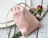 100 Personalized Logo Print Drawstring Bags Custom Jewelry Packaging Pouches Chic Wedding Favor Bags Pink Flannel Cosmetic Bags - Pornhint