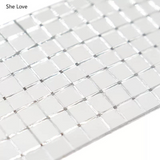 Self-Adhesive Glass Mini Square Mirrors Mosaic Tiles For DIY Handmade Home Decoration - Pornhint