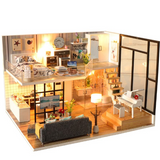 DIY Doll House Wooden Doll Houses Miniature Dollhouse Furniture Kit with LED Toys for children Christmas Gift L03 - Pornhint