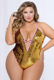 Two-Tone Sequin Teddy - Pink/gold - 1x2x