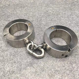 Stainless Steel Heavy Style Handcuffs Metal Bondage Gear Device