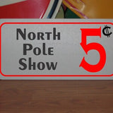 North Pole Show 5 centavos Letrero de metal Broma divertida Decoración navideña Navidad
