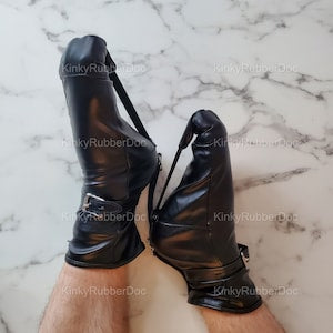 BDSM Bondage Socks. Puppy Play Restraints Leather Gear CBT Tug Sex