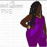 Black Woman in Yellow Catsuit Clipart, Curvy Girl Clipart, Girl Clipart, African American Fashion Clipart, Plus Size Clipart