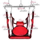 VIP Swing Real Leather Sex sling Swing BDMS Bondage With Rods and Restraints for Adults