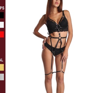 Sexy Women Underwear BDSM Garter Leather Body Harness Bondage Sex