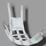 Super Premium Genuine White Leather Web Swing Sling for Adult Play BDSM