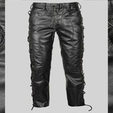 Men Leather Pants- Genuine Sheep Skin Leather pants -Gay Leather Pants Skin Fit Pants unisex - Handmade Real Leather pants, Party Pants.