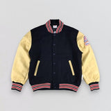 Lubricantes vintage 76 chaqueta varsity chaqueta Letterman chaqueta de cuero de lana chaqueta vintage de la escuela secundaria chaqueta de carreras tamaño grande