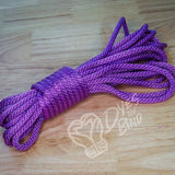 NEW! Premium Neon Violet (Blacklight/UV) Solid Braid Nylon Shibari Rope