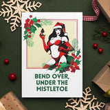 Submissive Christmas Card, Funny Femdom BDSM Holiday Card For sissy slave man