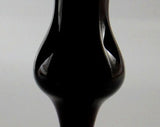 Small DARK RUBY Glass Stand-Up Hourglass Butt Plug Sex Toy