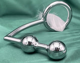 Gancho anal da bola de aço inoxidável da tomada de extremidade com anel do pênis, dispositivo da castidade do galo, maduro
