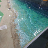Sand table scene stream beach surface making scene DIY handmade sea surface wave ship beginner set board game tiles - Pornhint