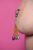 khalesex Nipple jewelry with bells. Nipples clamp chain. Mature.