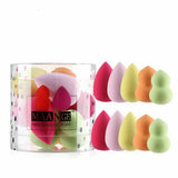 10PC Mini Makeup Sponge Set Water Droplets Gourd Shape Cosmetic Puff Powder - Khalesexx