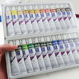 Khalesexx Acrylic Paints set for Painting Textile Fabric Art with 3 Brushes & 1 Palette