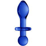 Chrystalino Rocker Glass Butt Plug in Blue