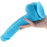 Colors Pleasures Dildo de silicone de 10 polegadas em azul