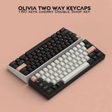 161 teclas DOUBLE SHOT Cherry Profile Olivia PBT Keycap grueso para Filco CHERRY Ducky iKBC Teclado mecánico para jugar