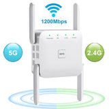 Repetidor WiFi de 6 Ghz, extensor Wifi inalámbrico, amplificador WiFi de 1200Mbps, amplificador de señal WiFi de largo alcance 802.11N, repetidor Wifi de 2,4G