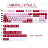 Khalesexx computer PBT keycaps 140 Key Cherry Profile DYE SUB Personalized Japanese Darling Keycap For Cherry MX Switch Mechanical Keyboards