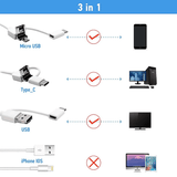 Khalesexx Ear Endoscope 3 in 1 Ear Cleaning Tool HD Visual Ear Spoon Multifunctional Tool