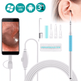 Khalesexx Ear Endoscope 3 in 1 Ear Cleaning Tool HD Visual Ear Spoon Multifunctional Tool