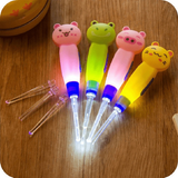 Khalesexx Ear Spoon Cleaning with LED Lighting Cute Cartoon Animal Detachable Earwax Tool