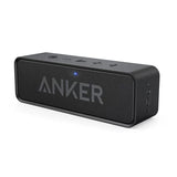 Alto-falante Bluetooth sem fio portátil Anker Soundcore com graves ricos de driver duplo 24 horas de reprodução 66 pés de alcance Bluetooth e microfone embutido