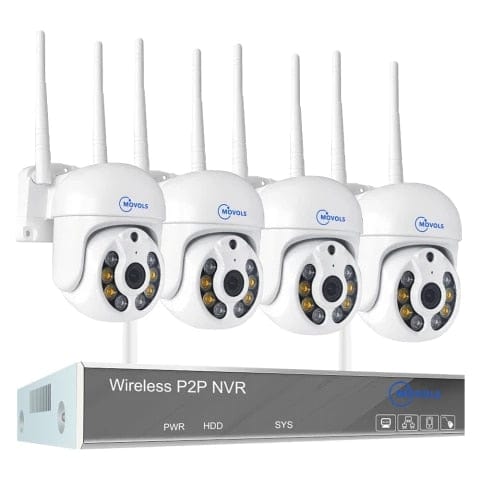 Movols H.265 3MP HD Wireless CCTV System Two Way Audio Waterproof