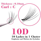 Khalesexx Lashes 1box big capacity 60 bundles 6d 10D Eyelash Extensions 0.1mm Thickness true Mink Strip Eyelashes Individual Lashes Natural Style