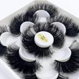 6 Pairs 25 mm 3d Mink Lashes Bulk Faux with Custom Box Wispy Natural Mink Lashes Pack Short Wholesales Natural False Eyelashes