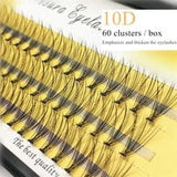 61 cluster/box Individual eyelashes_0.07/0.1thick cluster eyelash extension,3D lashes natural false eyelashes wholesale