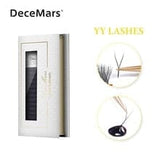 Khalesexx Lashes DeceMars YY Shape  Black Brown Eyelashes Extensions Two Tip Lashes C/D Curl  High Quality  Idividual