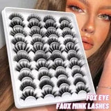 Khalesexx Lashes GROINNEYA lashes 5/10/20 pairs 3D Faux Mink Lashes Natural False Eyelashes Dramatic Volume Lashes Eyelash Extension Makeup