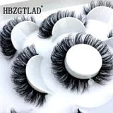 HBZGTLAD, nuevo, 5 pares, 8-25mm, pestañas postizas 3D naturales, kit de maquillaje de pestañas postizas, extensión de pestañas de visón, maquillaje de pestañas de visón