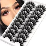 Pestañas 5/10 pares 3D Faux Mink Lashes Fluffy Soft Wispy Volume Natural pestañas postizas largas pestañas reutilizables maquillaje de pestañas