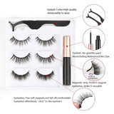 Khalesexx Lashes Magnetic Eyelashes 3D Mink Eyelashes Makeup Magnetic Lashes Eyeliner Tweezers Set Natural False Lashes Short Faux Cils