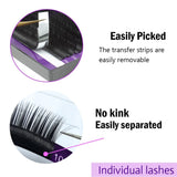 Khalesexx Lashes NAGARAKU 16Rows Faux lash individual eyelash extension lashes dark black matte for professionals soft natural eyelash extension