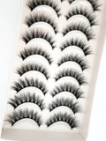 Khalesexx Lashes NEW 2/5/10 Pairs Natural False Eyelashes Fake Lashes Long Makeup 3d Mink Lashes Extension Eyelash Mink Eyelashes for Beauty 55