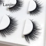 Khalesexx Lashes New 3 pairs natural false eyelashes fake lashes long makeup 3d mink lashes extension eyelash mink eyelashes for beauty #X12