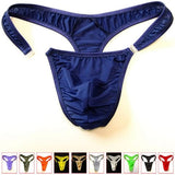 Tangas de nailon translúcidos para hombre, ropa interior Sexy con botones, Bikini, Tanga Gay/deportistas/Tanga/espalda en T, M/L/XL, 2023