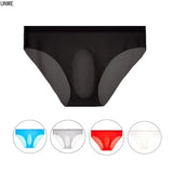 3D Punch Ice Silk Men Underwear Seamless Nylon Briefs Ultra-thin Gay Sexy Underwear Pouch Calzoncillos L-3XL