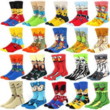 Calcetines divertidos de moda para hombre, calcetines de anime con personalidad para mujer, patrón de costura de alta calidad con dibujos animados de moda skarpety