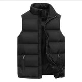 Khalesexx MSs Fashion Mens Jacket Sleeveless Vest Spring Warm Vests Casual Coats Male Cotton Men's Vest Men Thicken Waistcoat doudoune