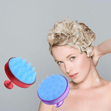 Khalesexx Silicone Head Shampoo Scalp Massage Brush Hair Washing Scalp Cleanse Comb Deep