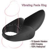 Khalesexx silicone penis ring vibrator for men's goods USB charge cock ring sex toys