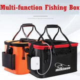 Khalesexx sport 11/19/23/28/35L Folding Fishing Bag EVA Thicken Live Fish Box Tank Bucket Outdoor Camping Collapsible Fishing Tackle Storage Bag